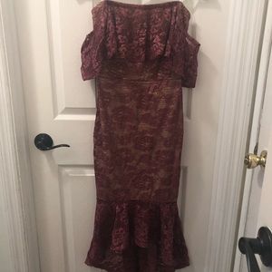 Charlotte Russe off the shoulder lace dress sz s